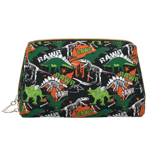 VOSERY Make-up-Tasche, Kosmetiktasche, Reise-Kulturbeutel für Damen, große Kapazität, Make-up-Tasche, Organizer, Dinosaurier-Skelett-Make-up-Tasche, niedliche Make-up-Tasche, wasserdichte von VOSERY