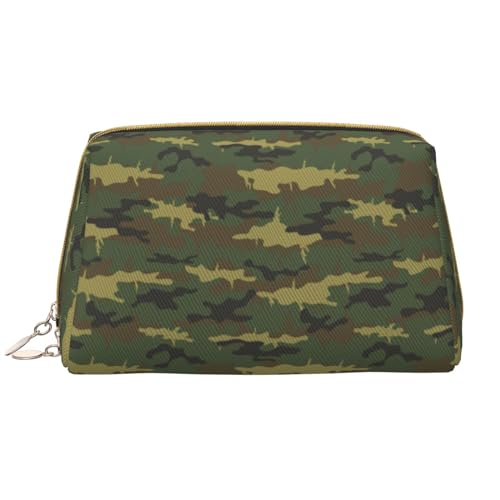 VOSERY Make-up-Tasche, Kosmetiktasche, Reise-Kulturbeutel für Damen, große Kapazität, Make-up-Tasche, Organizer, Dinosaurier-Tarnmuster, niedliche Make-up-Tasche, wasserdichte Leder-Make-up-Tasche von VOSERY