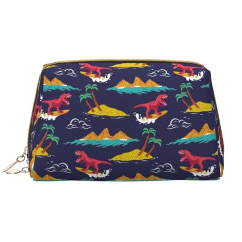 VOSERY Make-up-Tasche, Kosmetiktasche, Reise-Kulturbeutel für Damen, große Kapazität, Make-up-Tasche, Organizer, Dinosaurierinsel-Make-up-Tasche, niedliche Make-up-Tasche, wasserdichte von VOSERY