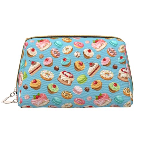 VOSERY Make-up-Tasche, Kosmetiktasche, Reise-Kulturbeutel für Damen, große Kapazität, Make-up-Tasche, Organizer, Macaron-Kuchen, Donut-Druck, Make-up-Tasche, niedliche Make-up-Tasche, wasserdichte VOSERY Make-up-Tasche, Kosmetiktasche, Reise-Kulturbeutel für Damen, große Kapazität, Make-up-Tasche, Organizer, Macaron-Kuchen, Donut-Druck, Make-up-Tasche, niedliche Make-up-Tasche, wasserdichte von VOSERY