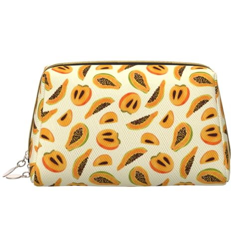 VOSERY Make-up-Tasche, Kosmetiktasche, Reise-Kulturbeutel für Damen, große Kapazität, Make-up-Tasche, Organizer, Papaya-Birnen-Muster, Make-up-Tasche, niedliche Make-up-Tasche, wasserdichte VOSERY Make-up-Tasche, Kosmetiktasche, Reise-Kulturbeutel für Damen, große Kapazität, Make-up-Tasche, Organizer, Papaya-Birnen-Muster, Make-up-Tasche, niedliche Make-up-Tasche, wasserdichte von VOSERY