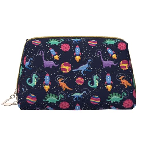 VOSERY Make-up-Tasche, Kosmetiktasche, Reise-Kulturbeutel für Damen, große Kapazität, Make-up-Tasche, Organizer, Weltraum-Dinosaurier, eine Make-up-Tasche, niedliche Make-up-Tasche, wasserdichte von VOSERY
