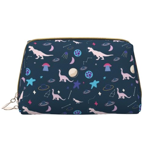 VOSERY Make-up-Tasche, Kosmetiktasche, Reise-Kulturbeutel für Damen, große Kapazität, Make-up-Tasche, Organizer, Weltraum-Dinosaurier-B-Make-up-Tasche, niedliche Make-up-Tasche, wasserdichte von VOSERY