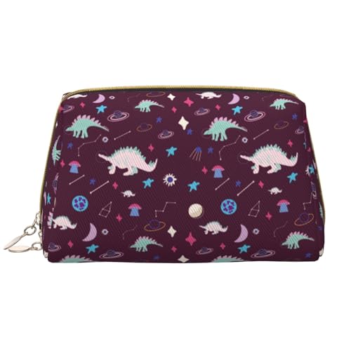 VOSERY Make-up-Tasche, Kosmetiktasche, Reise-Kulturbeutel für Damen, große Kapazität, Make-up-Tasche, Organizer, Weltraum-Dinosaurier-C-Make-up-Tasche, niedliche Make-up-Tasche, wasserdichte von VOSERY