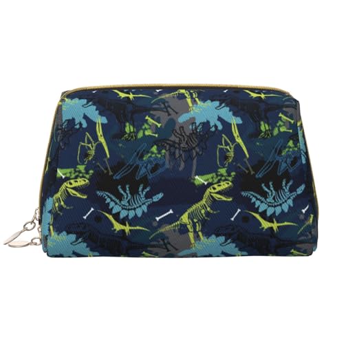 VOSERY Make-up-Tasche, Kosmetiktasche, Reise-Kulturbeutel für Damen, große Kapazität, Make-up-Tasche, Organizer, abstrakte Dinosaurier-Make-up-Tasche, niedliche Make-up-Tasche, wasserdichte von VOSERY