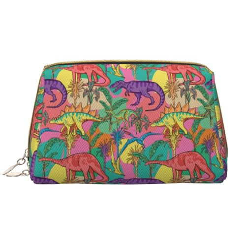 VOSERY Make-up-Tasche, Kosmetiktasche, Reise-Kulturbeutel für Damen, große Kapazität, Make-up-Tasche, Organizer, bunte Dinosaurier-B-Make-up-Tasche, niedliche Make-up-Tasche, wasserdichte von VOSERY