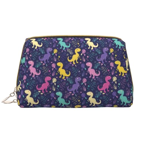 VOSERY Make-up-Tasche, Kosmetiktasche, Reise-Kulturbeutel für Damen, große Kapazität, Make-up-Tasche, Organizer, bunte Dinosaurier-D-Make-up-Tasche, niedliche Make-up-Tasche, wasserdichte von VOSERY