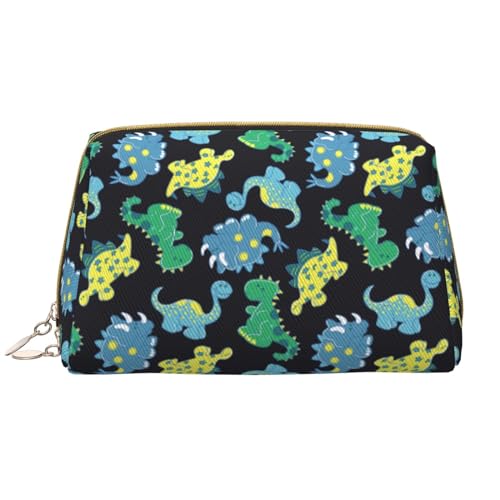 VOSERY Make-up-Tasche, Kosmetiktasche, Reise-Kulturbeutel für Damen, große Kapazität, Make-up-Tasche, Organizer, bunte Dinosaurier-Make-up-Tasche, niedliche Make-up-Tasche, wasserdichte von VOSERY