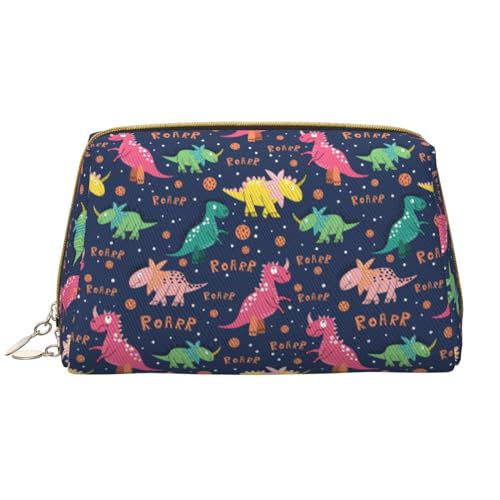 VOSERY Make-up-Tasche, Kosmetiktasche, Reise-Kulturbeutel für Damen, große Kapazität, Make-up-Tasche, Organizer, bunte Dinosaurier-Make-up-Tasche, niedliche Make-up-Tasche, wasserdichte von VOSERY