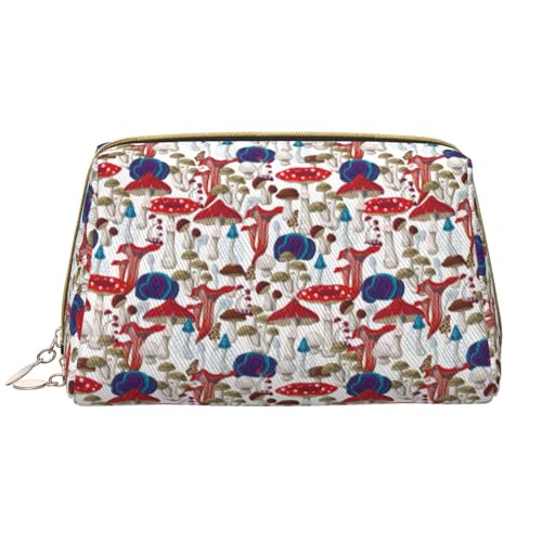 VOSERY Make-up-Tasche, Kosmetiktasche, Reise-Kulturbeutel für Damen, große Kapazität, Make-up-Tasche, Organizer, bunte Pilze (2) Make-up-Tasche, niedliche Make-up-Tasche, wasserdichte von VOSERY