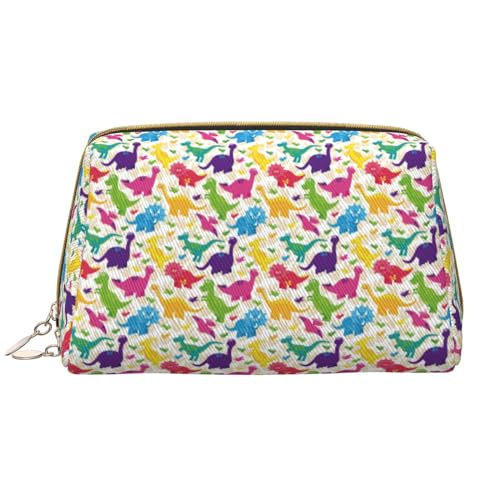 VOSERY Make-up-Tasche, Kosmetiktasche, Reise-Kulturbeutel für Damen, große Kapazität, Make-up-Tasche, Organizer, bunter Dinosaurier-B-Make-up-Tasche, niedliche Make-up-Tasche, wasserdichte von VOSERY