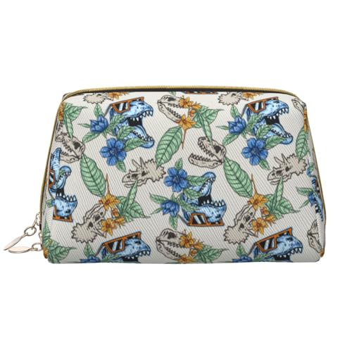VOSERY Make-up-Tasche, Kosmetiktasche, Reise-Kulturbeutel für Damen, große Kapazität, Make-up-Tasche, Organizer, lustige Dinosaurier-Kopf-Make-up-Tasche, niedliche Make-up-Tasche, wasserdichte von VOSERY