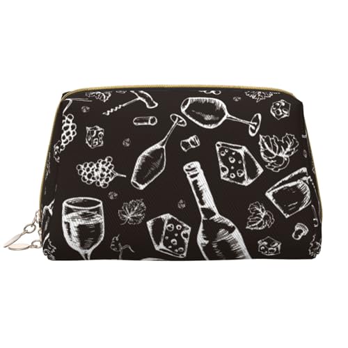 VOSERY Make-up-Tasche, Kosmetiktasche, Reise-Kulturbeutel für Damen, große Kapazität, Make-up-Tasche, Organizer, nahtlos, niedliche Make-up-Tasche, wasserdicht, Leder von VOSERY