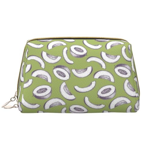 VOSERY Make-up-Tasche, Kosmetiktasche, Reise-Kulturbeutel für Damen, große Kapazität, Make-up-Tasche, Organizer, niedlich, lila, niedlich, Make-up-Tasche, wasserdicht, Leder von VOSERY