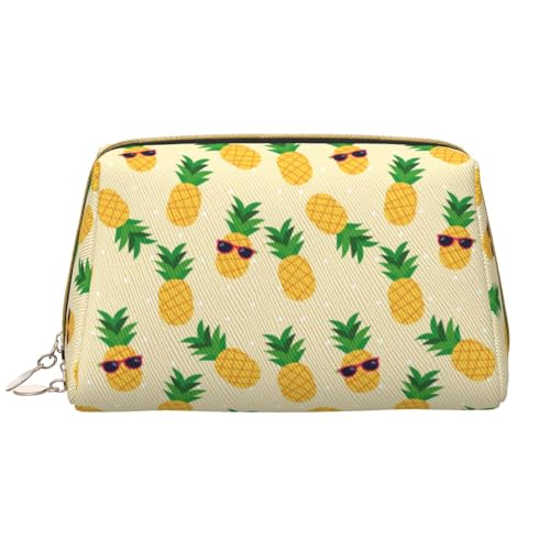 VOSERY Make-up-Tasche, Kosmetiktasche, Reise-Kulturbeutel für Damen, große Kapazität, Make-up-Tasche, Organizer, niedliche Ananas-Sonnenbrille, Make-up-Tasche, wasserdichte Leder-Make-up-Tasche VOSERY Make-up-Tasche, Kosmetiktasche, Reise-Kulturbeutel für Damen, große Kapazität, Make-up-Tasche, Organizer, niedliche Ananas-Sonnenbrille, Make-up-Tasche, wasserdichte Leder-Make-up-Tasche von VOSERY
