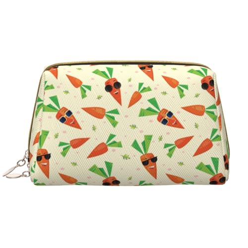 VOSERY Make-up-Tasche, Kosmetiktasche, Reise-Kulturbeutel für Damen, große Kapazität, Make-up-Tasche, Organizer, niedliche Karotten-Sonnenbrille, niedliche Make-up-Tasche, wasserdichte VOSERY Make-up-Tasche, Kosmetiktasche, Reise-Kulturbeutel für Damen, große Kapazität, Make-up-Tasche, Organizer, niedliche Karotten-Sonnenbrille, niedliche Make-up-Tasche, wasserdichte von VOSERY