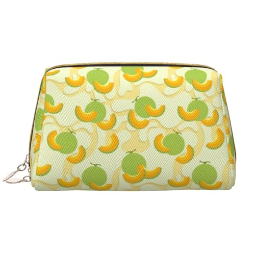 VOSERY Make-up-Tasche, Kosmetiktasche, Reise-Kulturbeutel für Damen, große Kapazität, Make-up-Tasche, Organizer, niedliche Make-up-Tasche, wasserdicht, Leder, Limettengrün von VOSERY