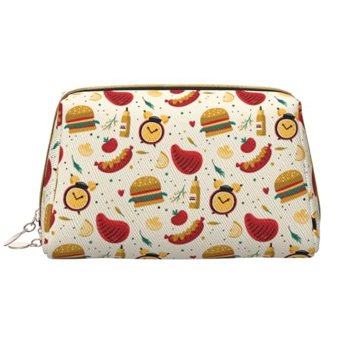 VOSERY Make-up-Tasche, Kosmetiktasche, Reise-Kulturbeutel für Damen, große Kapazität, Make-up-Tasche, Organizer, niedliche Make-up-Tasche, wasserdicht, Leder, Make-up-Tasche von VOSERY