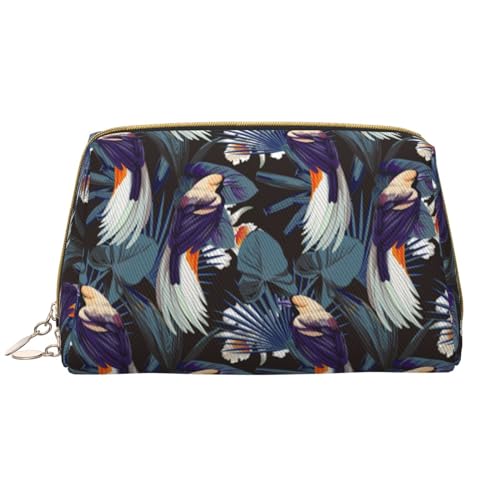 VOSERY Make-up-Tasche, Kosmetiktasche, Reise-Kulturbeutel für Damen, große Kapazität, Make-up-Tasche, Organizer, niedliche Make-up-Tasche, wasserdicht, Leder von VOSERY