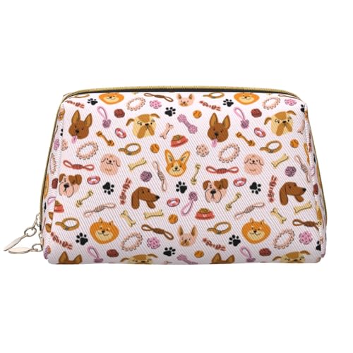 VOSERY Make-up-Tasche, Kosmetiktasche, Reise-Kulturbeutel für Damen, große Kapazität, Make-up-Tasche, Organizer, niedliche Make-up-Tasche, wasserdichte Leder-Make-up-Tasche von VOSERY