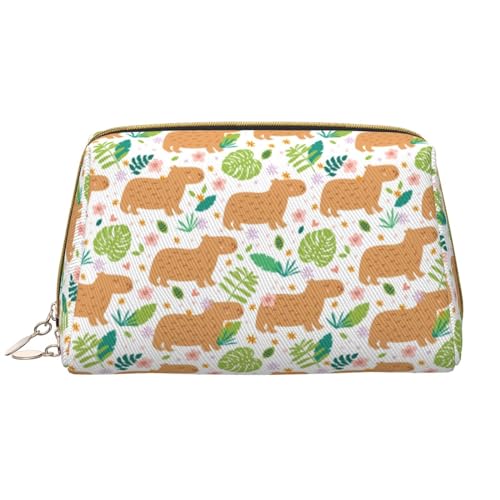 VOSERY Make-up-Tasche, Kosmetiktasche, Reise-Kulturbeutel für Damen, große Kapazität, Make-up-Tasche, Organizer, niedliche Make-up-Tasche, wasserdichte Leder-Make-up-Tasche von VOSERY