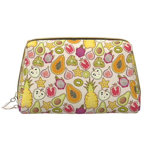 VOSERY Make-up-Tasche, Kosmetiktasche, Reise-Kulturbeutel für Damen, große Kapazität, Make-up-Tasche, Organizer, niedliche Make-up-Tasche, wasserdichte Leder-Make-up-Tasche von VOSERY