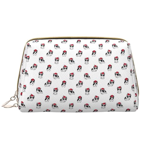 VOSERY Make-up-Tasche, Kosmetiktasche, Reise-Kulturbeutel für Damen, große Kapazität, Make-up-Tasche, Organizer, niedliche französische Bulldogge, roter Hut, Make-up-Tasche, wasserdichte VOSERY Make-up-Tasche, Kosmetiktasche, Reise-Kulturbeutel für Damen, große Kapazität, Make-up-Tasche, Organizer, niedliche französische Bulldogge, roter Hut, Make-up-Tasche, wasserdichte von VOSERY