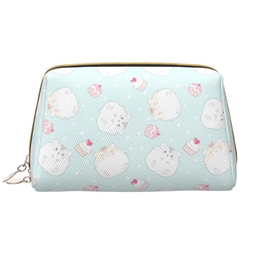 VOSERY Make-up-Tasche, Kosmetiktasche, Reise-Kulturbeutel für Damen, große Kapazität, Make-up-Tasche, Organizer, niedlicher Cartoon-Hamster-Kuchen-Make-up-Tasche, niedliche Make-up-Tasche von VOSERY