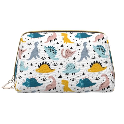 VOSERY Make-up-Tasche, Kosmetiktasche, Reise-Kulturbeutel für Damen, große Kapazität, Make-up-Tasche, Organizer, niedlicher Dinosaurier-Druck, niedliche Make-up-Tasche, wasserdichte von VOSERY