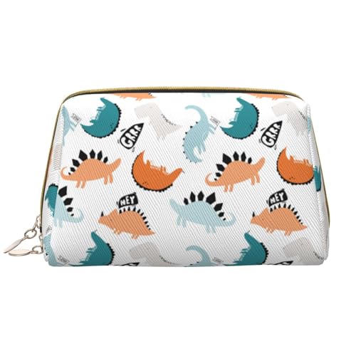 VOSERY Make-up-Tasche, Kosmetiktasche, Reise-Kulturbeutel für Damen, große Kapazität, Make-up-Tasche, Organizer, niedliches Dinosaurier-Muster, Make-up-Tasche, niedliche Make-up-Tasche, wasserdichte von VOSERY