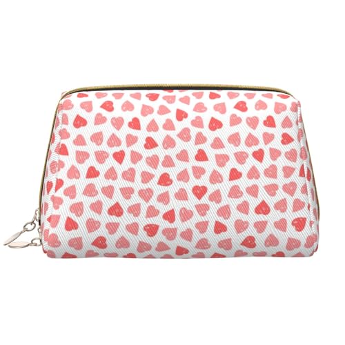VOSERY Make-up-Tasche, Kosmetiktasche, Reise-Kulturbeutel für Damen, große Kapazität, Make-up-Tasche, Organizer, rosa Herzen, 1 Make-up-Tasche, niedliche Make-up-Tasche, wasserdichte von VOSERY