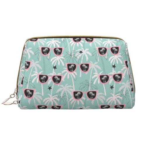 VOSERY Make-up-Tasche, Kosmetiktasche, Reise-Kulturbeutel für Damen, große Kapazität, Make-up-Tasche, Organizer, tropische Palmen, Sonnenbrillen, Make-up-Tasche, niedliche Make-up-Tasche, wasserdichte VOSERY Make-up-Tasche, Kosmetiktasche, Reise-Kulturbeutel für Damen, große Kapazität, Make-up-Tasche, Organizer, tropische Palmen, Sonnenbrillen, Make-up-Tasche, niedliche Make-up-Tasche, wasserdichte von VOSERY