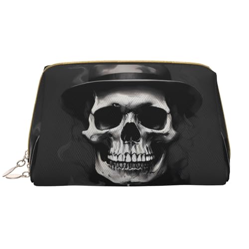 VOSERY Make-up-Tasche, Kosmetiktasche, Reise-Kulturbeutel für Damen, schwarz-weißer Hut, Totenkopf-Make-up-Tasche, große Kapazität, Make-up-Tasche, Organizer, niedliche Make-up-Tasche, wasserdichte VOSERY Make-up-Tasche, Kosmetiktasche, Reise-Kulturbeutel für Damen, schwarz-weißer Hut, Totenkopf-Make-up-Tasche, große Kapazität, Make-up-Tasche, Organizer, niedliche Make-up-Tasche, wasserdichte von VOSERY