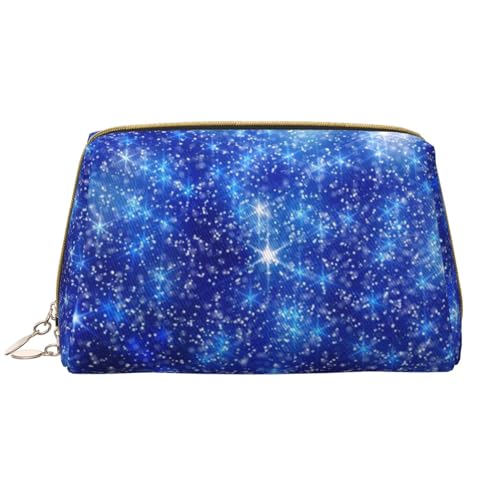 VOSERY Make-up-Tasche, Kosmetiktasche, Reise-Kulturbeutel für Damen, verschwommener Stern, Schnee, Weihnachten, Make-up-Tasche, große Kapazität, Make-up-Tasche, Organizer, niedliche Make-up-Tasche von VOSERY