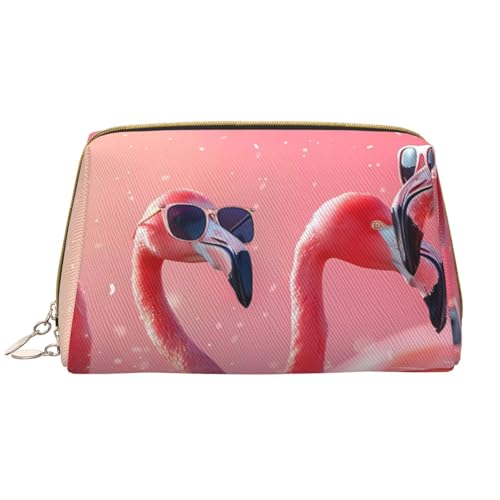 VOSERY Make-up-Tasche, Kosmetiktasche, Reise-Kulturbeutel für Frauen, coole Flamingos, Sonnenbrillen, Make-up-Tasche, große Kapazität, Make-up-Tasche, Organizer, niedliche Make-up-Tasche VOSERY Make-up-Tasche, Kosmetiktasche, Reise-Kulturbeutel für Frauen, coole Flamingos, Sonnenbrillen, Make-up-Tasche, große Kapazität, Make-up-Tasche, Organizer, niedliche Make-up-Tasche von VOSERY