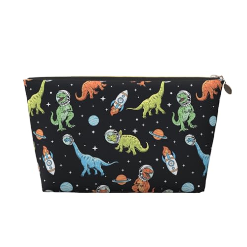 VOSERY Make-up-Tasche aus Leder, Kosmetiktasche, Reise-Kulturbeutel für Damen, Dinosaurier-Make-up-Tasche, Organizer, niedliche Make-up-Tasche, wasserdichte Make-up-Tasche von VOSERY