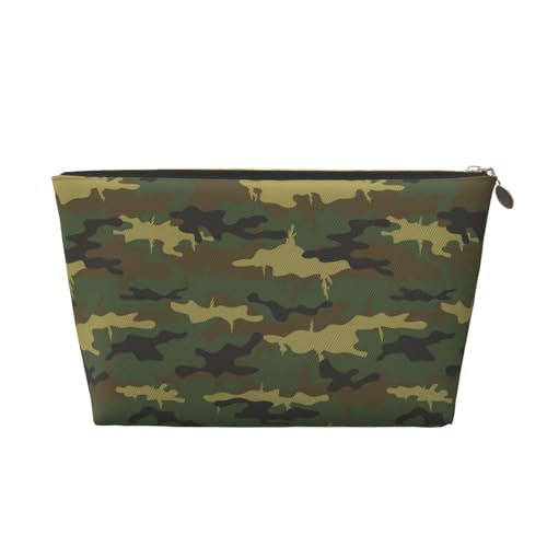 VOSERY Make-up-Tasche aus Leder, Kosmetiktasche, Reise-Kulturbeutel für Damen, Dinosaurier-Tarnmuster, Make-up-Tasche, Organizer, niedliche Make-up-Tasche, wasserdichte Make-up-Tasche von VOSERY