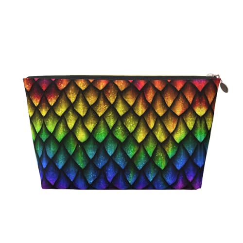 VOSERY Make-up-Tasche aus Leder, Kosmetiktasche, Reise-Kulturbeutel für Damen, Drachenwaage, Make-up-Tasche, Organizer, niedliche Make-up-Tasche, wasserdichte Make-up-Tasche von VOSERY