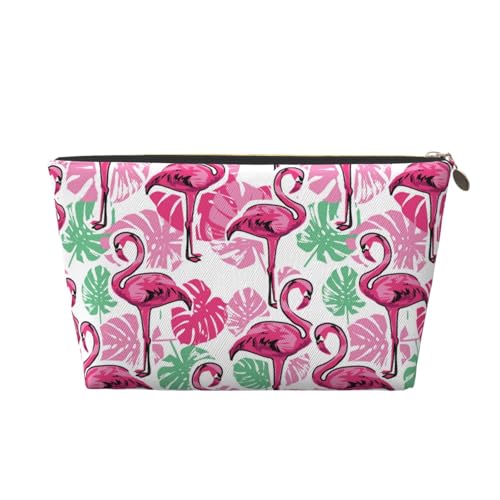 VOSERY Make-up-Tasche aus Leder, Kosmetiktasche, Reise-Kulturbeutel für Damen, Flamingo, AA-Make-up-Tasche, Organizer, niedliche Make-up-Tasche, wasserdichte Make-up-Tasche von VOSERY