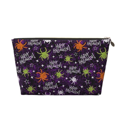 VOSERY Make-up-Tasche aus Leder, Kosmetiktasche, Reise-Kulturbeutel für Damen, Halloween-Make-up-Tasche, Organizer, niedliche Make-up-Tasche, wasserdichte Make-up-Tasche von VOSERY