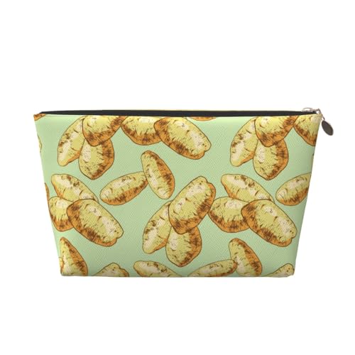 VOSERY Make-up-Tasche aus Leder, Kosmetiktasche, Reise-Kulturbeutel für Damen, Kartoffelmuster, lustige Make-up-Tasche, Organizer, niedliche Make-up-Tasche, wasserdichte Make-up-Tasche von VOSERY