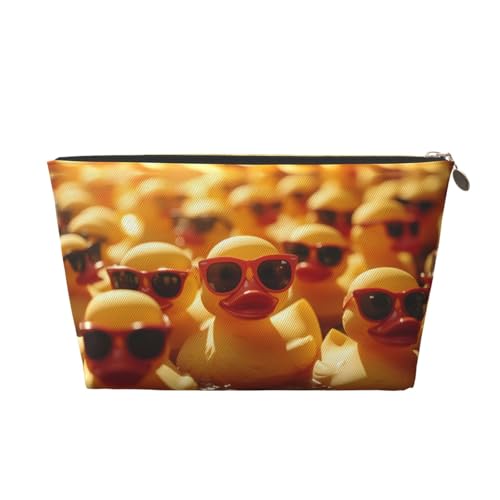 VOSERY Make-up-Tasche aus Leder, Kosmetiktasche, Reise-Kulturbeutel für Damen, Sonnenbrille, gelbe Ente, Make-up-Tasche, Organizer, niedliche Make-up-Tasche, wasserdichte Make-up-Tasche VOSERY Make-up-Tasche aus Leder, Kosmetiktasche, Reise-Kulturbeutel für Damen, Sonnenbrille, gelbe Ente, Make-up-Tasche, Organizer, niedliche Make-up-Tasche, wasserdichte Make-up-Tasche von VOSERY