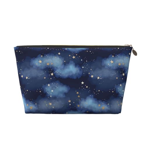 VOSERY Make-up-Tasche aus Leder, Kosmetiktasche, Reise-Kulturbeutel für Damen, Sternenhimmel, Make-up-Tasche, Organizer, niedliche Make-up-Tasche, wasserdichte Make-up-Tasche von VOSERY