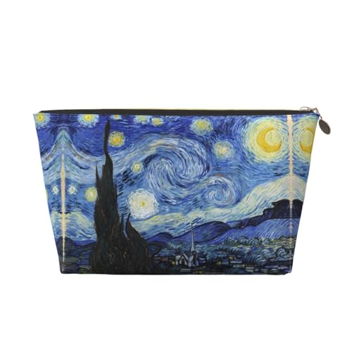 VOSERY Make-up-Tasche aus Leder, Kosmetiktasche, Reise-Kulturbeutel für Damen, Sternennacht, Make-up-Tasche, Organizer, niedliche Make-up-Tasche, wasserdichte Make-up-Tasche von VOSERY