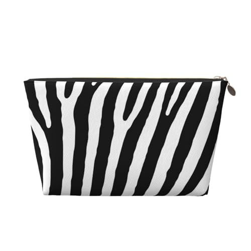 VOSERY Make-up-Tasche aus Leder, Kosmetiktasche, Reise-Kulturbeutel für Damen, Zebra-Make-up-Tasche, Organizer, niedliche Make-up-Tasche, wasserdichte Make-up-Tasche von VOSERY