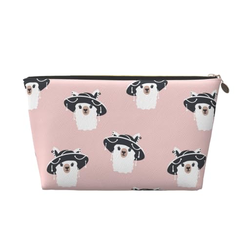 VOSERY Make-up-Tasche aus Leder, Kosmetiktasche, Reise-Kulturbeutel für Damen, lustig, niedlich, Lami-Hut, Make-up-Tasche, Organizer, niedliche Make-up-Tasche, wasserdichte Make-up-Tasche VOSERY Make-up-Tasche aus Leder, Kosmetiktasche, Reise-Kulturbeutel für Damen, lustig, niedlich, Lami-Hut, Make-up-Tasche, Organizer, niedliche Make-up-Tasche, wasserdichte Make-up-Tasche von VOSERY