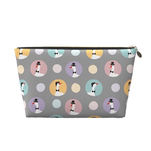 VOSERY Make-up-Tasche aus Leder, Kosmetiktasche, Reise-Kulturbeutel für Damen, niedlicher Gänse-Make-up-Tasche, Organizer, niedliche Make-up-Tasche, wasserdichte Make-up-Tasche von VOSERY