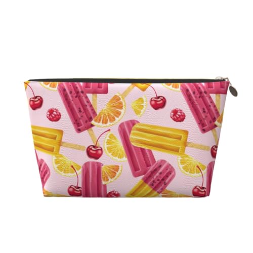 VOSERY Make-up-Tasche aus Leder, Kosmetiktasche, Reise-Kulturbeutel für Damen, niedlicher Make-up-Tasche, Organizer, niedliche Make-up-Tasche, wasserdichte Make-up-Tasche von VOSERY