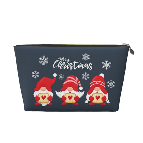 VOSERY Make-up-Tasche aus Leder, Kosmetiktasche, Reise-Kulturbeutel für Damen, niedlicher Weihnachts-Make-up-Tasche, Organizer, niedliche Make-up-Tasche, wasserdichte Make-up-Tasche von VOSERY
