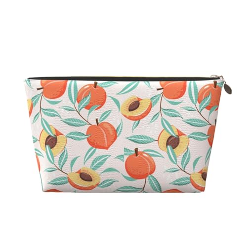 VOSERY Make-up-Tasche aus Leder, Kosmetiktasche, Reise-Kulturbeutel für Damen, pfirsichfarben, Make-up-Tasche, Organizer, niedliche Make-up-Tasche, wasserdichte Make-up-Tasche von VOSERY